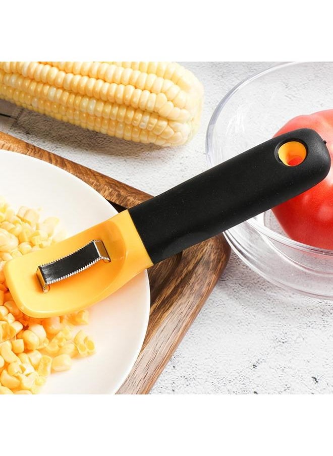 Generic - Corn Peeler Stainless Steel Corn Peeler with Plastic Handle Quick Peeling Corn Stripper Labor-Saving Corn Cob Stripping Tool Corn Cutter - Image 1