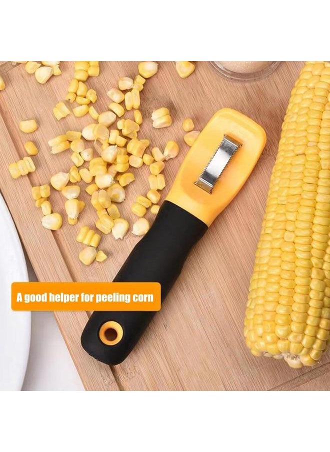 Generic - Corn Peeler Stainless Steel Corn Peeler with Plastic Handle Quick Peeling Corn Stripper Labor-Saving Corn Cob Stripping Tool Corn Cutter - Image 1