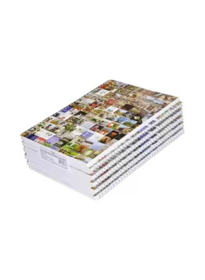 FIS 10-Piece FIS Spiral Soft Cover Notebook Single Line A4, 100-Sheets -