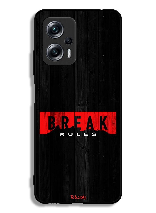 Tolwak Xiaomi Redmi Note 11T Pro 5G Protective Case Cover Break Rules - Image 2