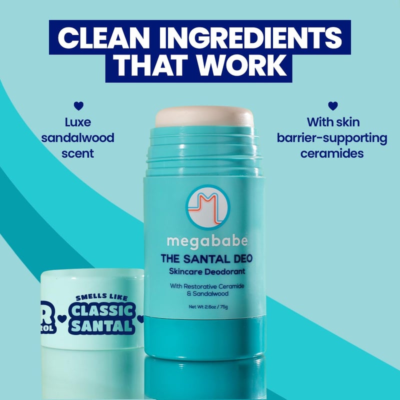 Megababe Skincare Deodorant - The Santal Deo with 72 hour Odor Protection | Holiday Gifts for Women | Restorative Ceramide & Sandalwood | Aluminum-Free, All Natural | 2.6 oz - Image 3