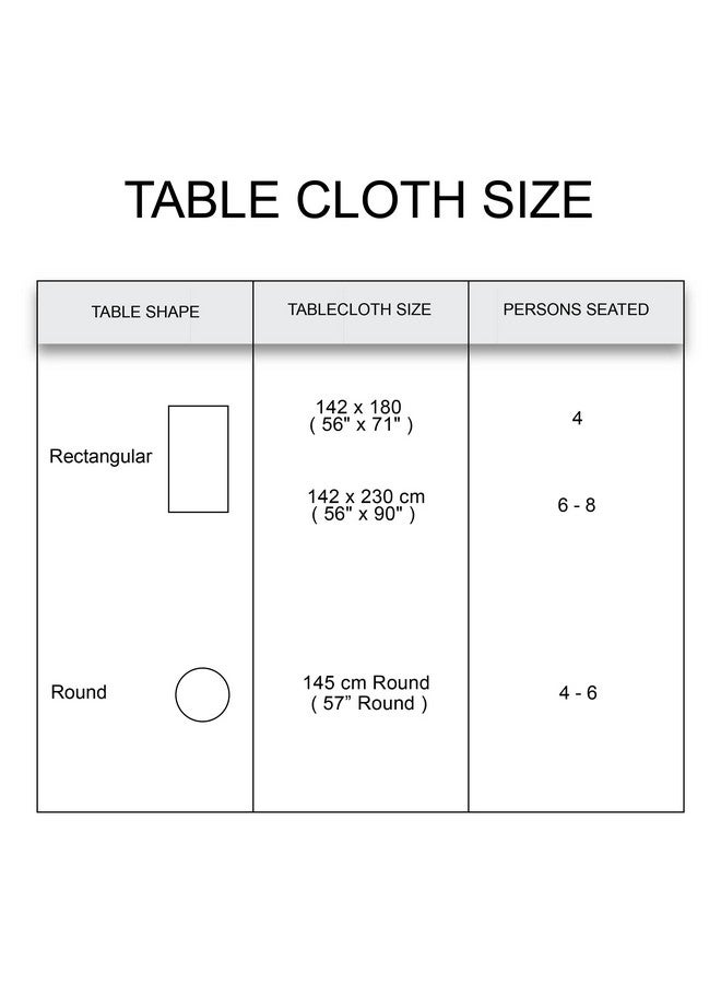 Encasa XO Printed Cotton Table Cloth (6 ft Long) for 4 to 6 Seater Large Dining Table - Aspect - Heavy Twill Fabric Mercerised, Washable, Rectangular for Home, Hotel, Restaurant & Banquet - Image 5
