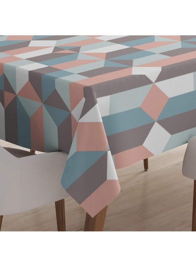 Encasa XO Printed Cotton Table Cloth (6 ft Long) for 4 to 6 Seater Large Dining Table - Aspect - Heavy Twill Fabric Mercerised, Washable, Rectangular for Home, Hotel, Restaurant & Banquet - Image 1