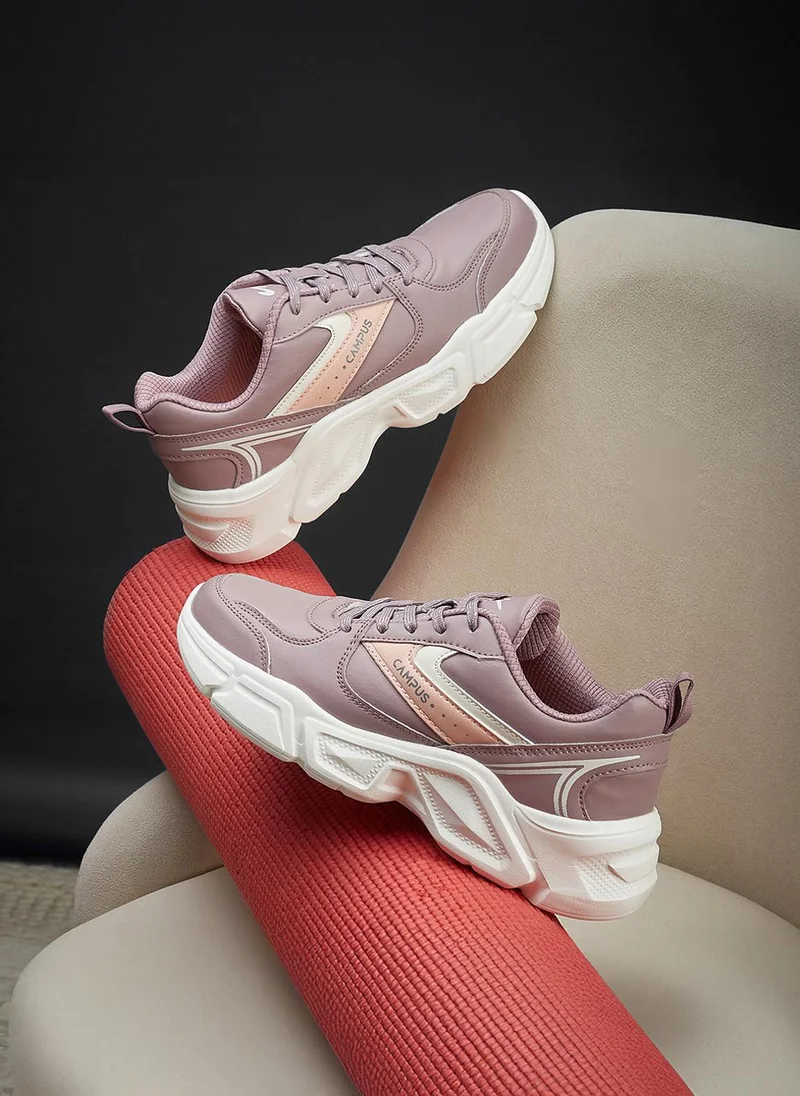 Campus AZURA Women Azura Nitrofly Cushion Lace-Up Sneakers-Mauve for Women | Best Price UAE
