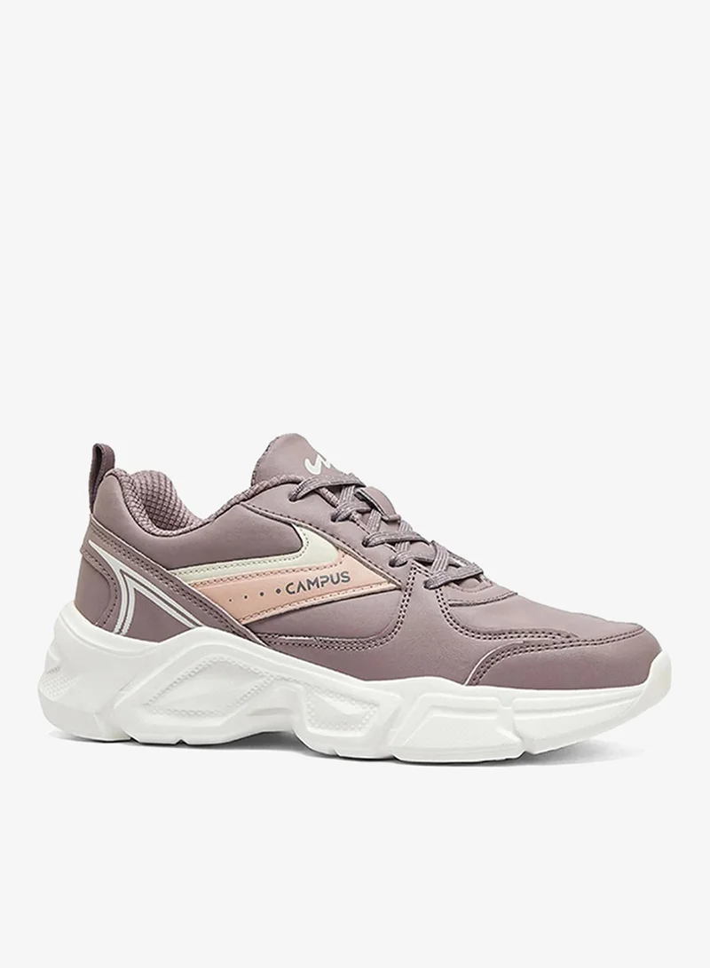 Campus Women Azura Nitrofly Cushion Lace-Up Sneakers-Mauve