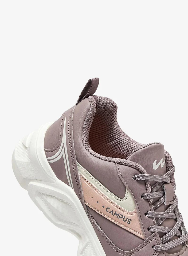 Campus AZURA Women Azura Nitrofly Cushion Lace-Up Sneakers-Mauve for Women | Best Price UAE