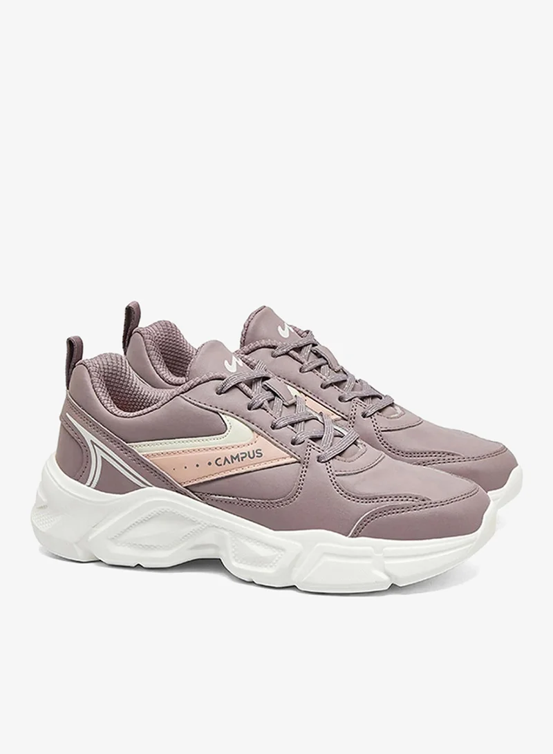 Campus AZURA Women Azura Nitrofly Cushion Lace-Up Sneakers-Mauve for Women | Best Price UAE
