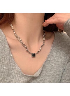 French Style Pearl Necklace Necklace Women's Light Luxury Niche Design Love Clavicle Chain High-grade Sweater Chain Elegant