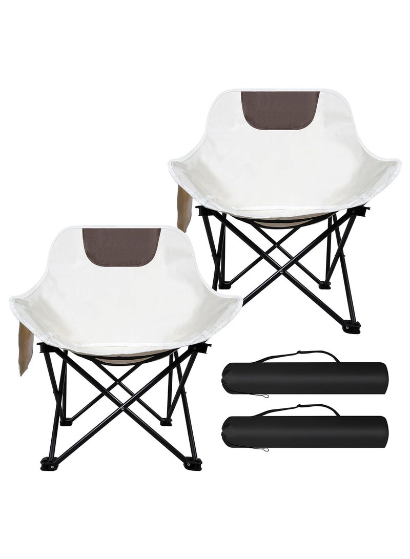 CityRiya-Long 2 Pack Camping Chairs Outdoor Camping Beach Chair Lightweight Gravity Lounge Chair Reclining Patio Chairs Folding Recliner Portable Camping Chair for Beach, Hiking, Picnics - Image 1