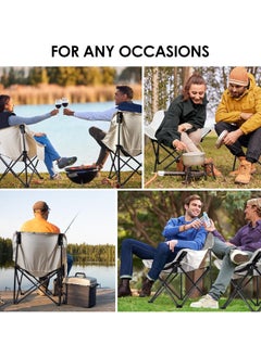 CityRiya-Long 2 Pack Camping Chairs Outdoor Camping Beach Chair Lightweight Gravity Lounge Chair Reclining Patio Chairs Folding Recliner Portable Camping Chair for Beach, Hiking, Picnics  - Image 5