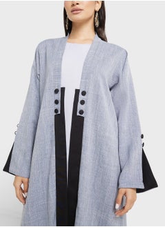 hayas closet Open front Buttoned abaya  - Image 3