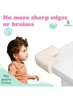 KidDough Baby Proofing Extra Thick Corner Guards-Pack Of 10 Off-White Pieces, Corner Protector For Sharp Edges, Table Corner Protector For Baby Safety, Pre-Taped Dense Corner Guard For Kids Safety  - Image 4
