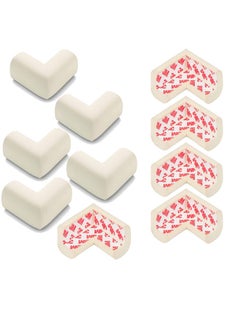 KidDough Baby Proofing Extra Thick Corner Guards-Pack Of 10 Off-White Pieces, Corner Protector For Sharp Edges, Table Corner Protector For Baby Safety, Pre-Taped Dense Corner Guard For Kids Safety  - Image 1