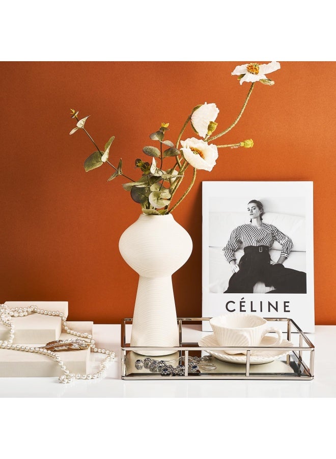 PuTwo Mirror Tray  Silver Perfume  Jewelry Organizer Decorative Vanity Tray for Bathroom Counter - Image 4