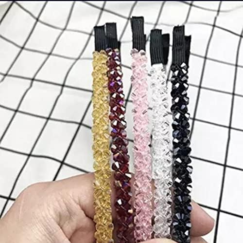 BAOER 4PC Crystal Rhinestone Headbands Shiny NonSlip Beaded Hairband Bling Bling Hair Bands Hair Accessories Hair Decoration - Image 3