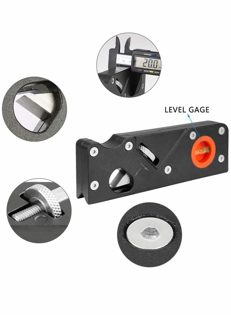 Chamfer Plane for Wood, Woodworking Planer Sharpener, Wood Hand Tools with 45 Degree Flattening and 1/4 Round Cutter - Image 2