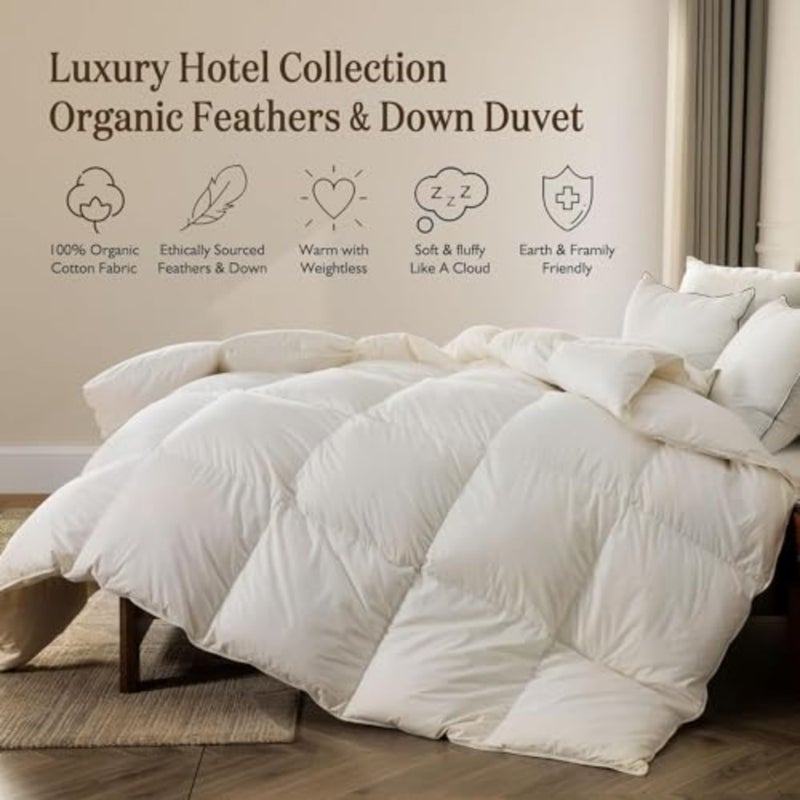 keyiBio-Based Down-Like Microfiber Duvet, Lightweight Summer Duvet Made of 150gsm, Oeko-Tex and GRS Certified Quilted Duvet,,White - Image 2