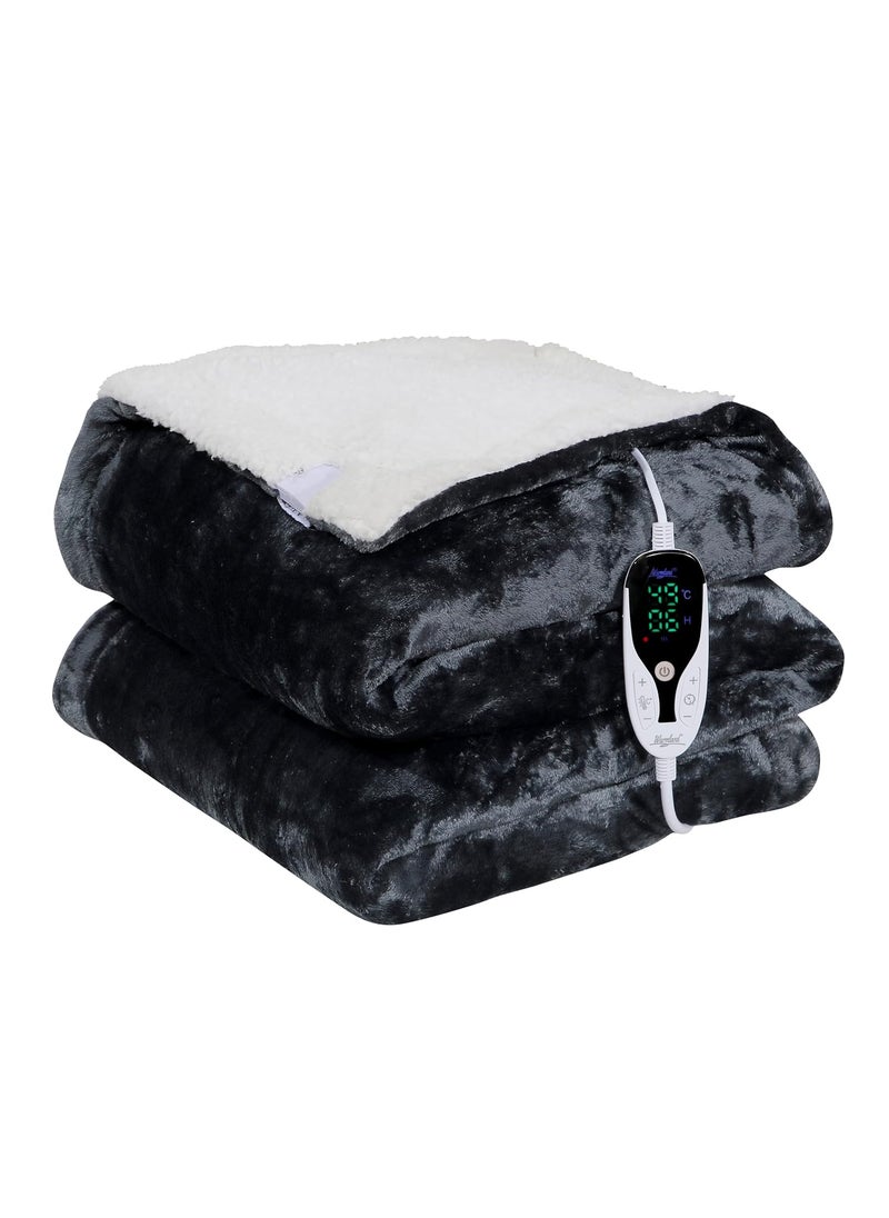Warmland Warmland Platinum Range Digital Remote Electric Bed WarmerThrow 60X 60 Double1 to 12 Hr AutoManual Cutoff Digital Display Temp ControlShock Proof 5 Year Replacement WarrantyGrey  - Image 1