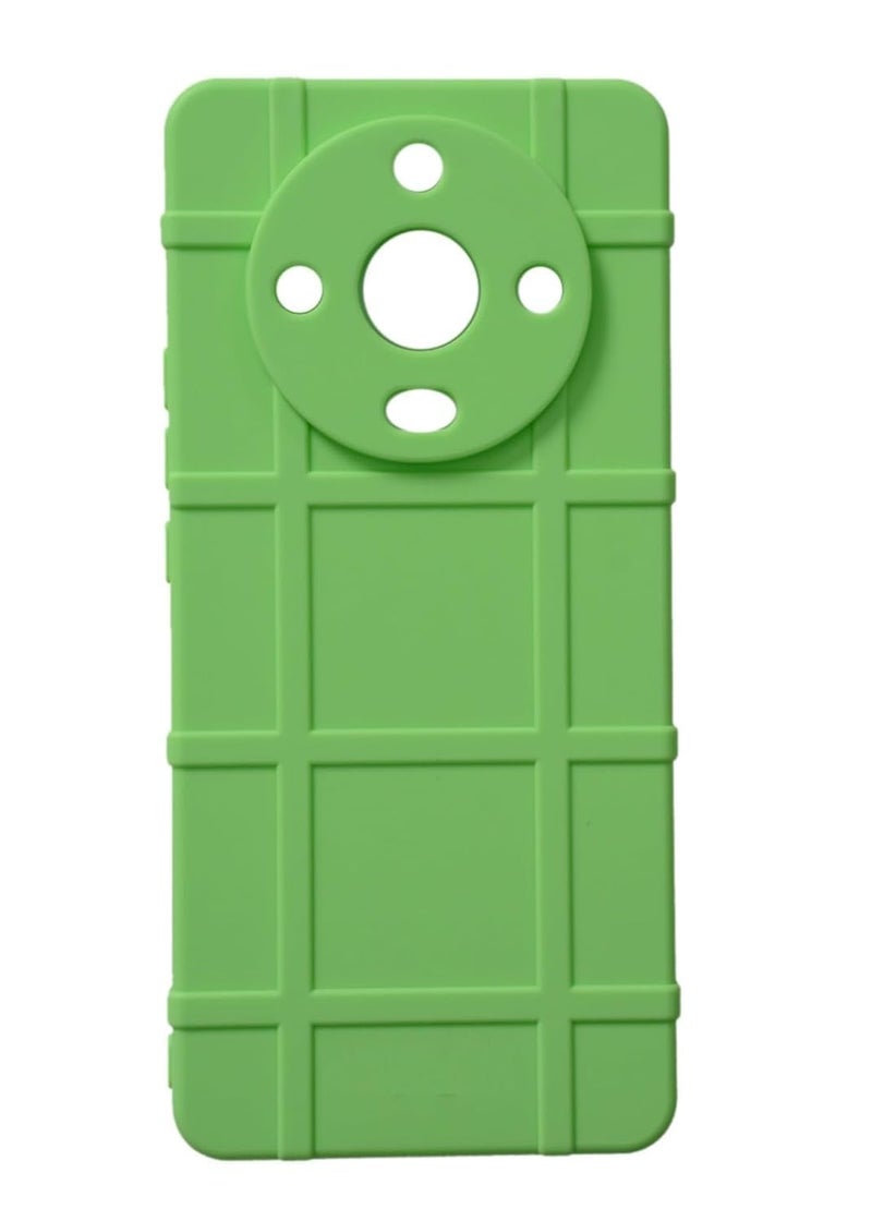 Generic Silicone Light Green Shock-Absorbent Camera Protection Bumper Case for Realme 11 Pro/Pro Plus 5G