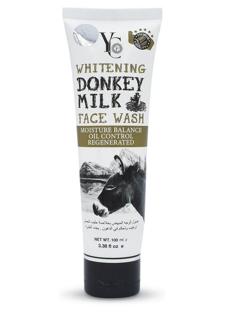 واي سي غسول الوجه بحليب الحمار لتفتيح البشرة  100 مل