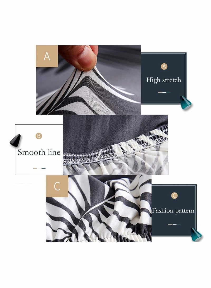 Excefore Stretch Sofa Cover Printed Pattern Seat Couch Cover for 1 Cushion Couch 1 Piece Furniture Protector for Living Room, Pets, Sofa (3 Seater) - Image 4