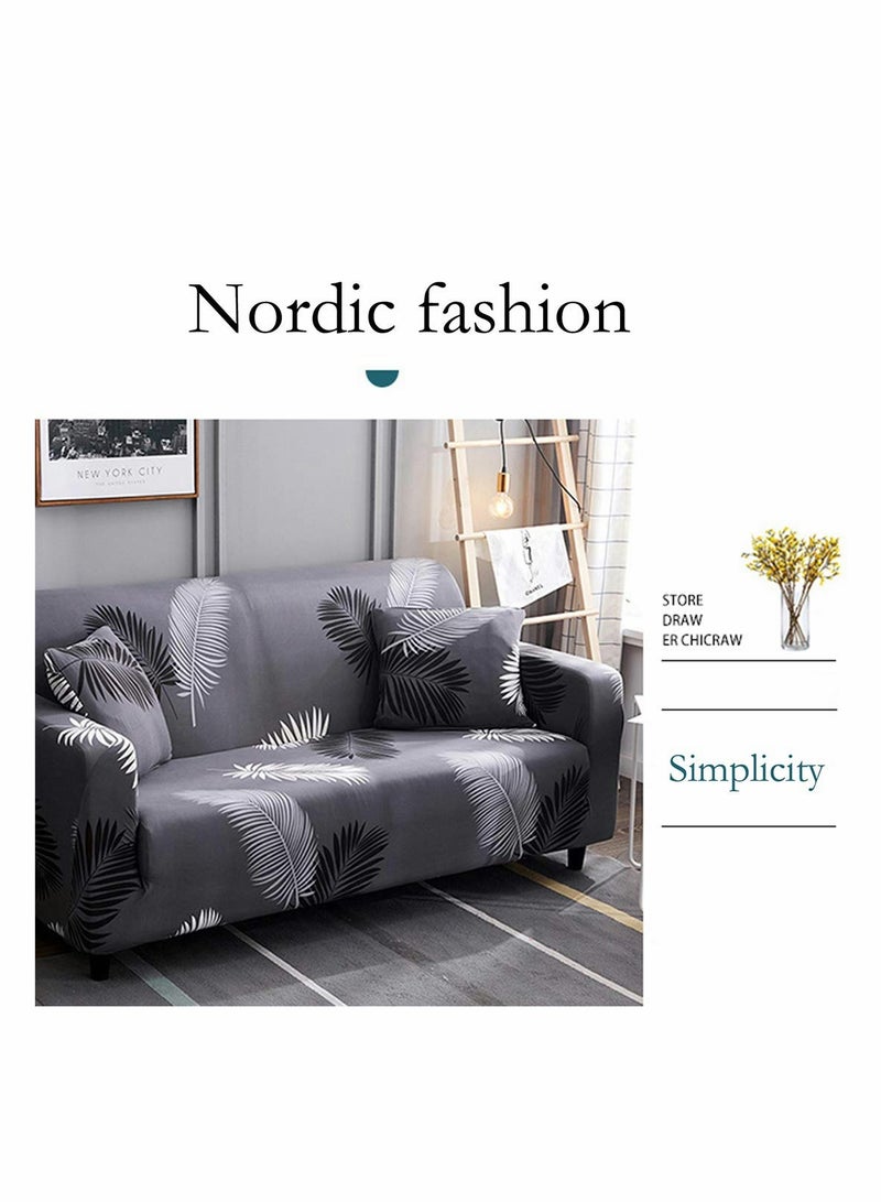 Excefore Stretch Sofa Cover Printed Pattern Seat Couch Cover for 1 Cushion Couch 1 Piece Furniture Protector for Living Room, Pets, Sofa (3 Seater) - Image 5