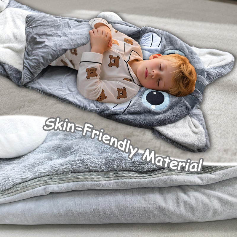 Micling Kid Sleeping Bag - Larger Plush Cat Slumber Bag for Boys Girls Daycare Preschool Kindergarten Birthday Gift Travel Sleepover Ages 3-12 Years - Image 2
