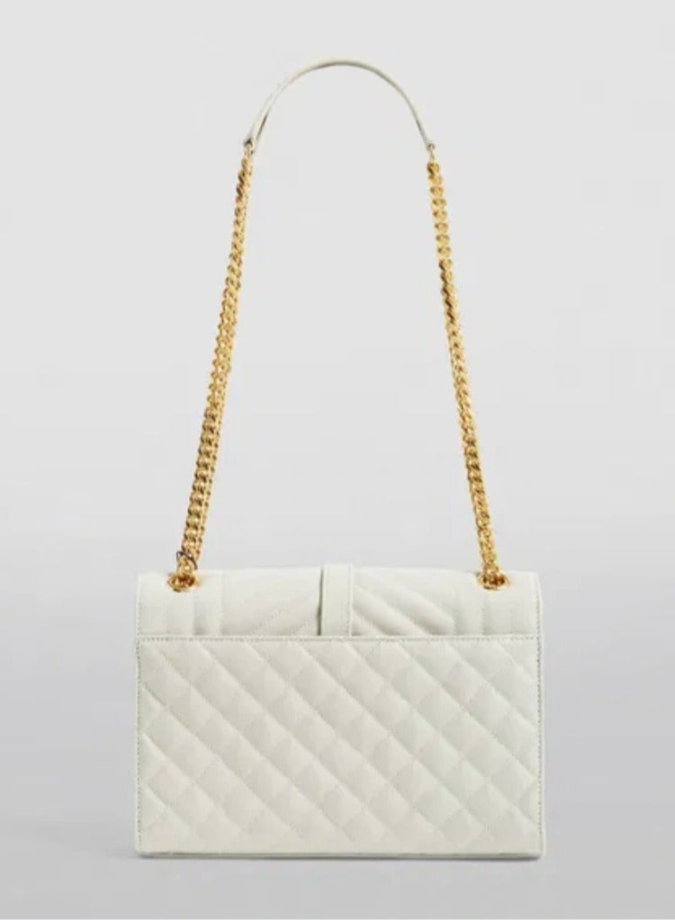 Yves Saint Laurent Medium Envelope Matelassé Shoulder Bag - Image 3