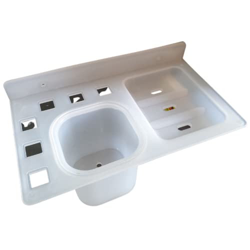 HAPPI Unbreakable ABS Plastic 3 in 1 Soap Dish Holder Glass Tumbler and Tooth Brush Holders, Soap Stand, Soap Case, Soap Holder Stand Wall Mounted for Bathroom (White) - Image 4