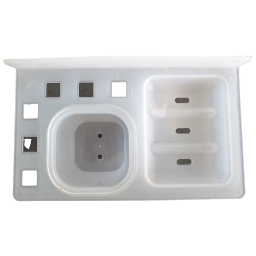 HAPPI Unbreakable ABS Plastic 3 in 1 Soap Dish Holder Glass Tumbler and Tooth Brush Holders, Soap Stand, Soap Case, Soap Holder Stand Wall Mounted for Bathroom (White) - Image 3
