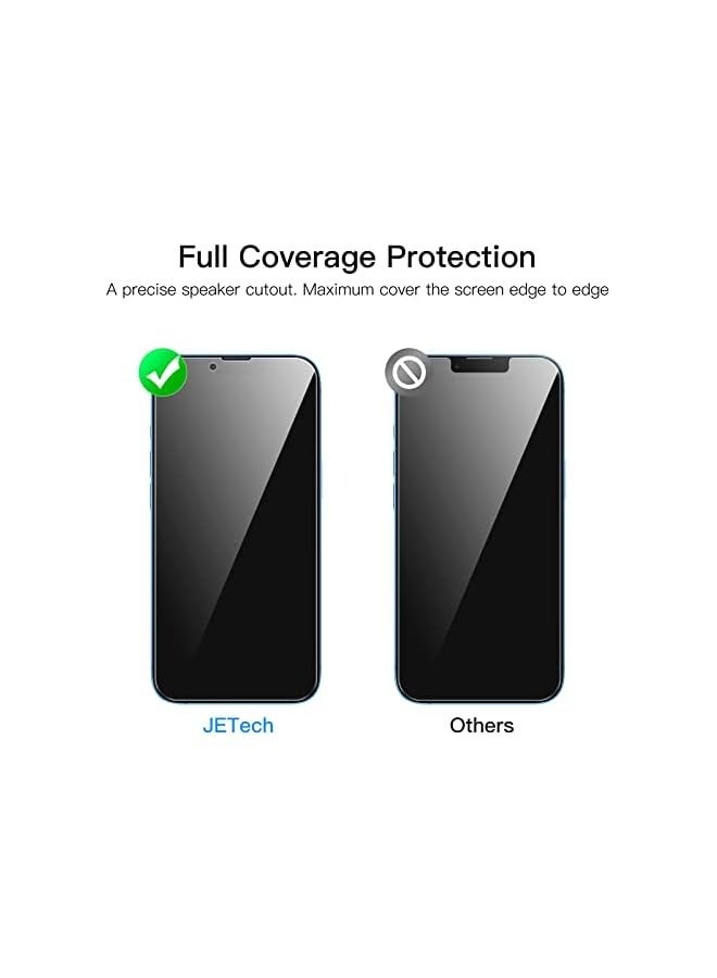 Jetech Privacy Full Coverage Screen Protector for iPhone 13/13 Pro 6.1-Inch, Anti-Spy Tempered Glass Film, Edge to Edge Protection Case-Friendly, 2-Pack - Image 4