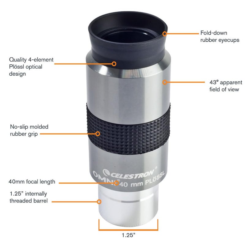 Celestron 93325 1-1/4-40 mm Omni Series Eyepiece - Image 2