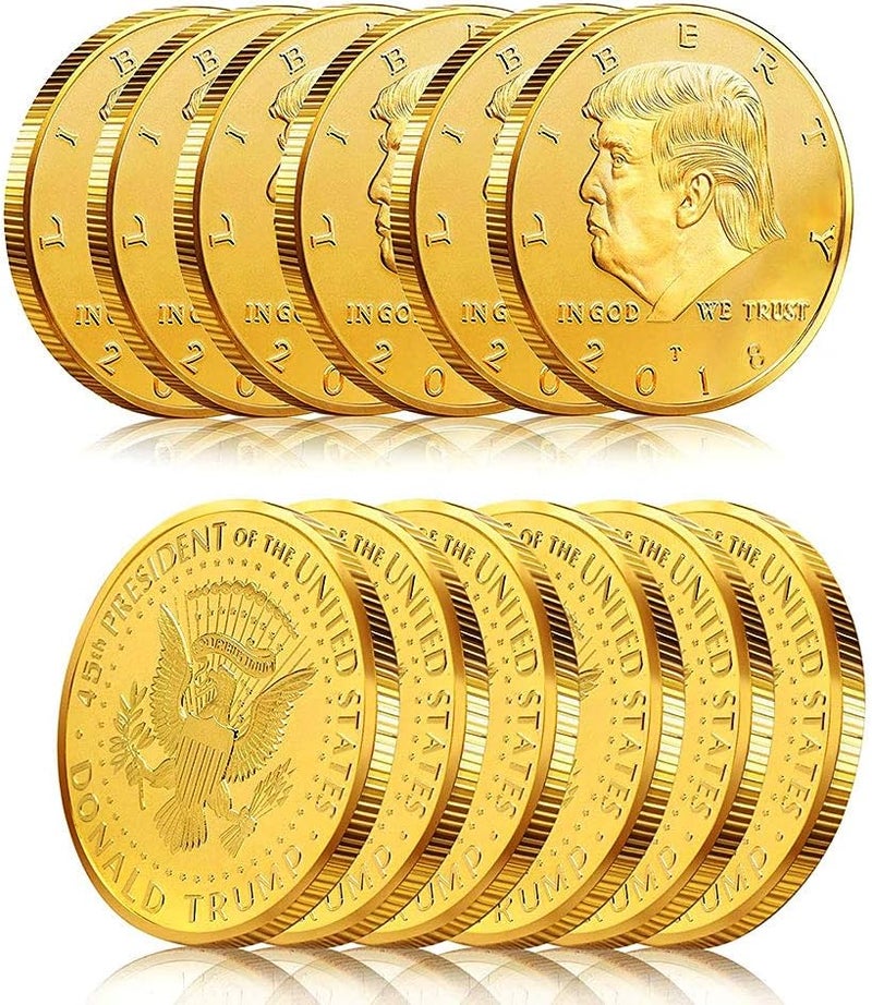 كلاراكو عملة كلاركو دونالد ترامب الذهبية، عملة ذهبية مطلية بالذهب لعام ٢٠١٨، الرئيس الخامس والأربعون - عبوة من ٢٠ قطعة - Image 2