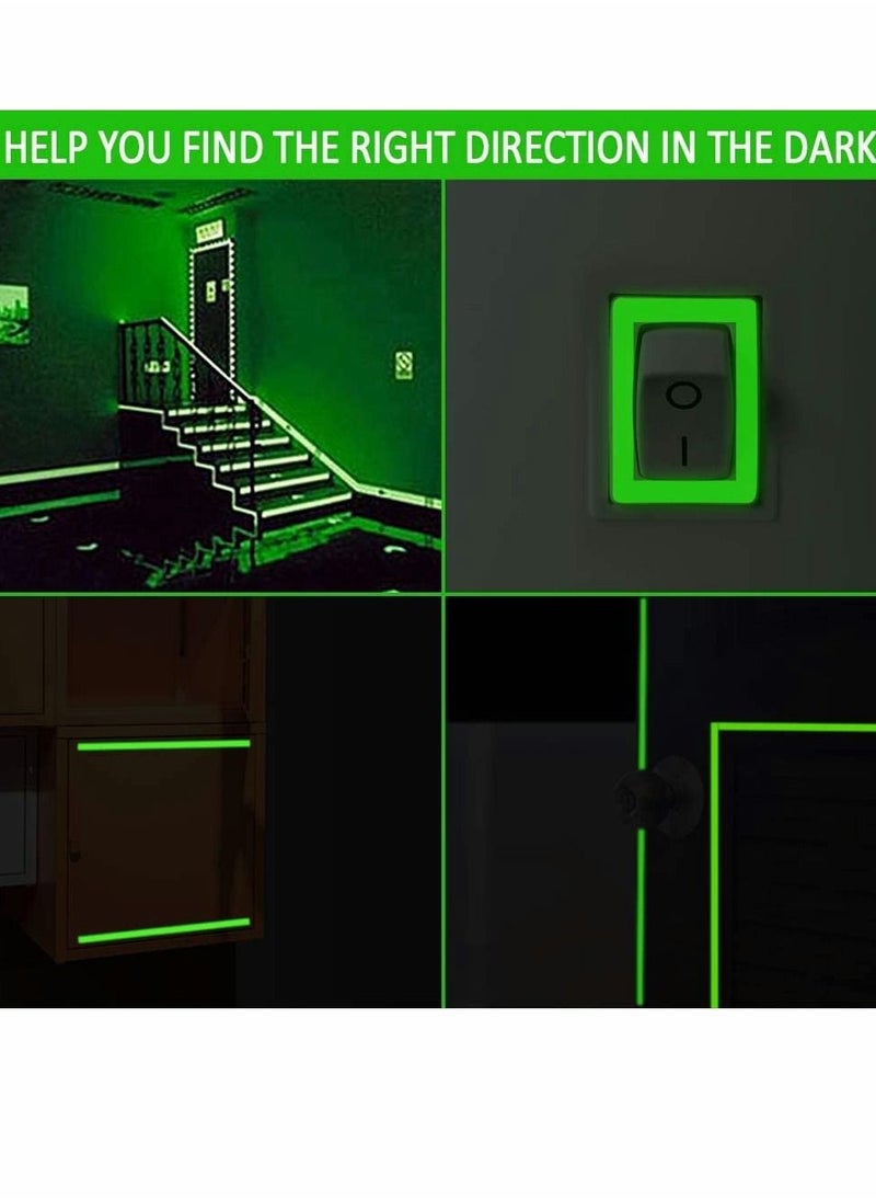 KASTWAVE - Luminous Tape, Glow in Dark Tape Waterproof Fluorescent Adhesive Tape Warning Tape for Stairs Stage Supplies Decoration Wall Decorative Stage Supplies (Green Light)10m x 10mm 2PCS - Image 1