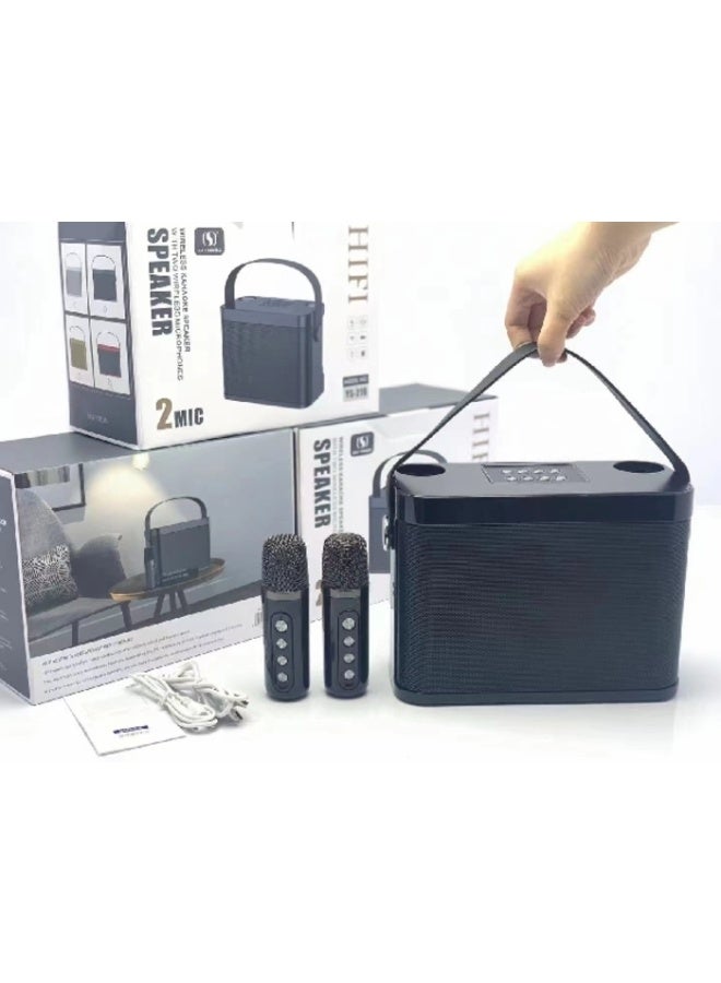 SU.YOSD YS-219 Karaoke Machine with 2 Wireless Microphones Portable Speaker - Image 2