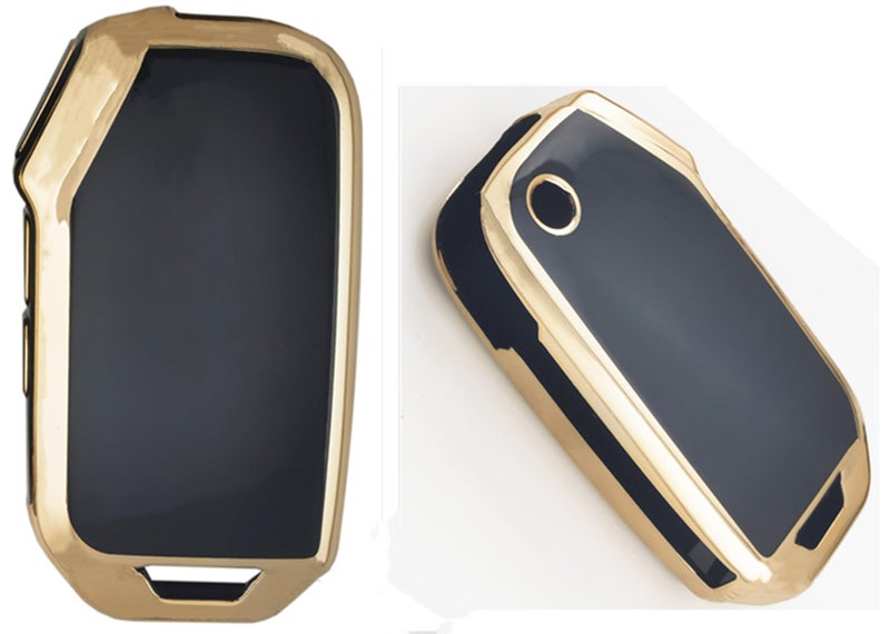 RUNZUIE 2Pcs 4 Buttons TPU Key Fob Cover for 2019-2023 2024 Kia K5 Forte Seltos Soul Sportage Sorento Cerato (Folding Flip) - Image 3