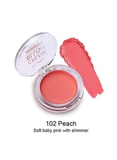 Phoera PHOERA Makeup Face Cheek Blush Cream Matte Blusher Super blend-able Sweat-Resistant Pressed Foundation Non_Greasy Palette (102 PEACH)  - Image 2