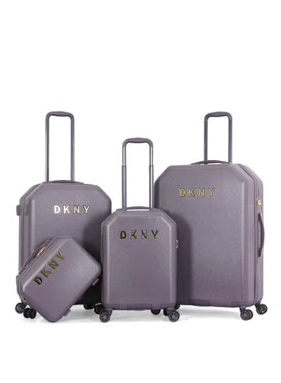 DKNY Dkny Allure Hardside Luggage on Wheels for Unisex | Ultra Lightweight ABS on with Spinner Wheels 4 Color Black/Rose Pulm