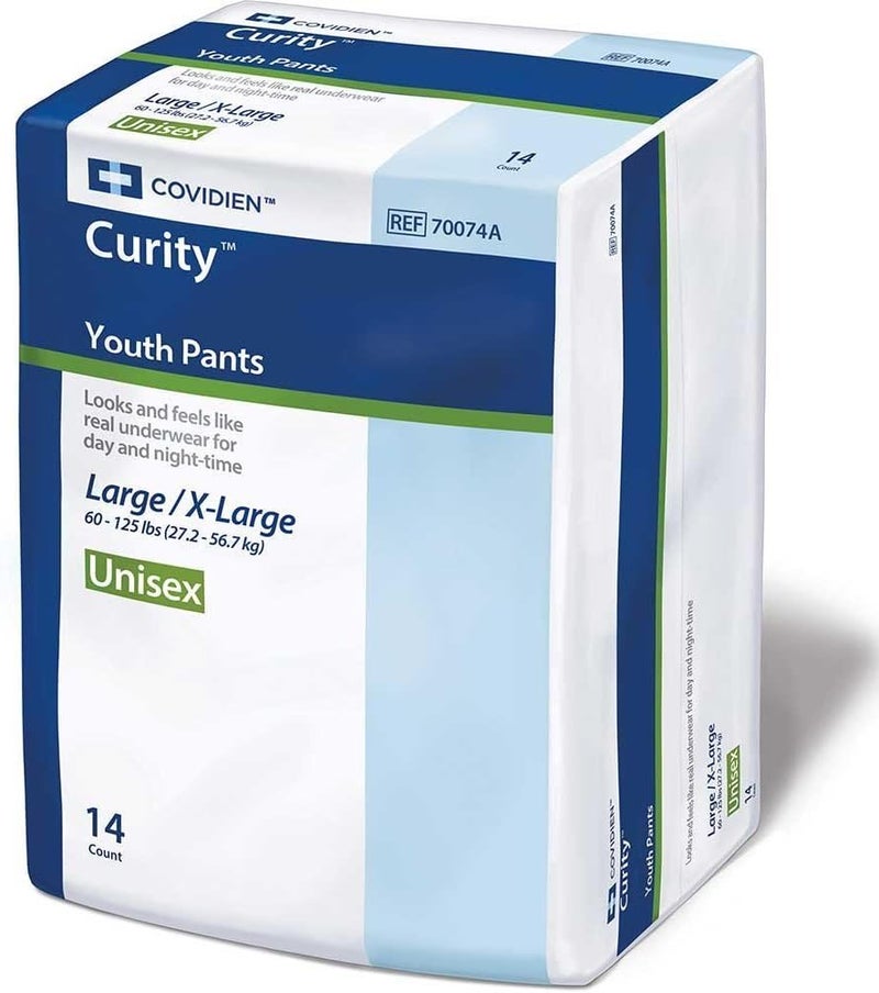 Curity Youth Pants Youth PullOn Diapers Size LargeXLarge Pk14