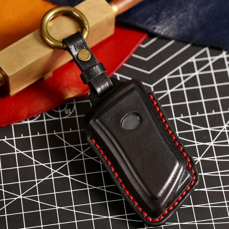 EASYANT Leather Car Key Fob Cover for Lexus 2021-2025 RX 350 ES Compatible with Lexus New LS NX Key Shell Case Black - Image 5