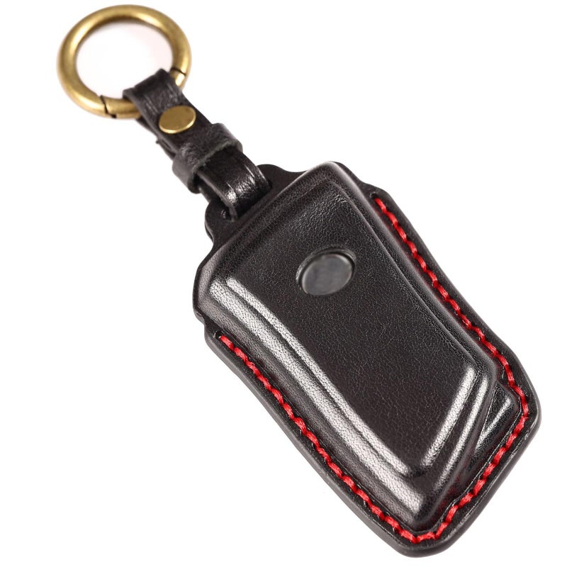 EASYANT Leather Car Key Fob Cover for Lexus 2021-2025 RX 350 ES Compatible with Lexus New LS NX Key Shell Case Black - Image 3