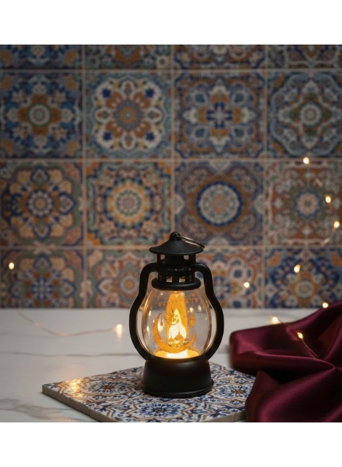 فانوس رمضان عليقة رمضان كريم مضي اضاءة اصفر ديكوري 8 سم - Image 2