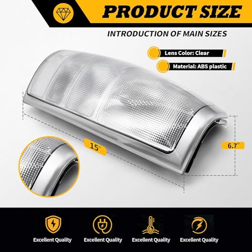 Jecoupoon Pair Clear Tail Light Assembly Compatible with 1999-2002 Silverado 1500 2500/1999-2007 Sierra 1500 2500 3500 White Taillights Tail Lamp - Image 2