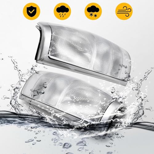 Jecoupoon Pair Clear Tail Light Assembly Compatible with 1999-2002 Silverado 1500 2500/1999-2007 Sierra 1500 2500 3500 White Taillights Tail Lamp - Image 5