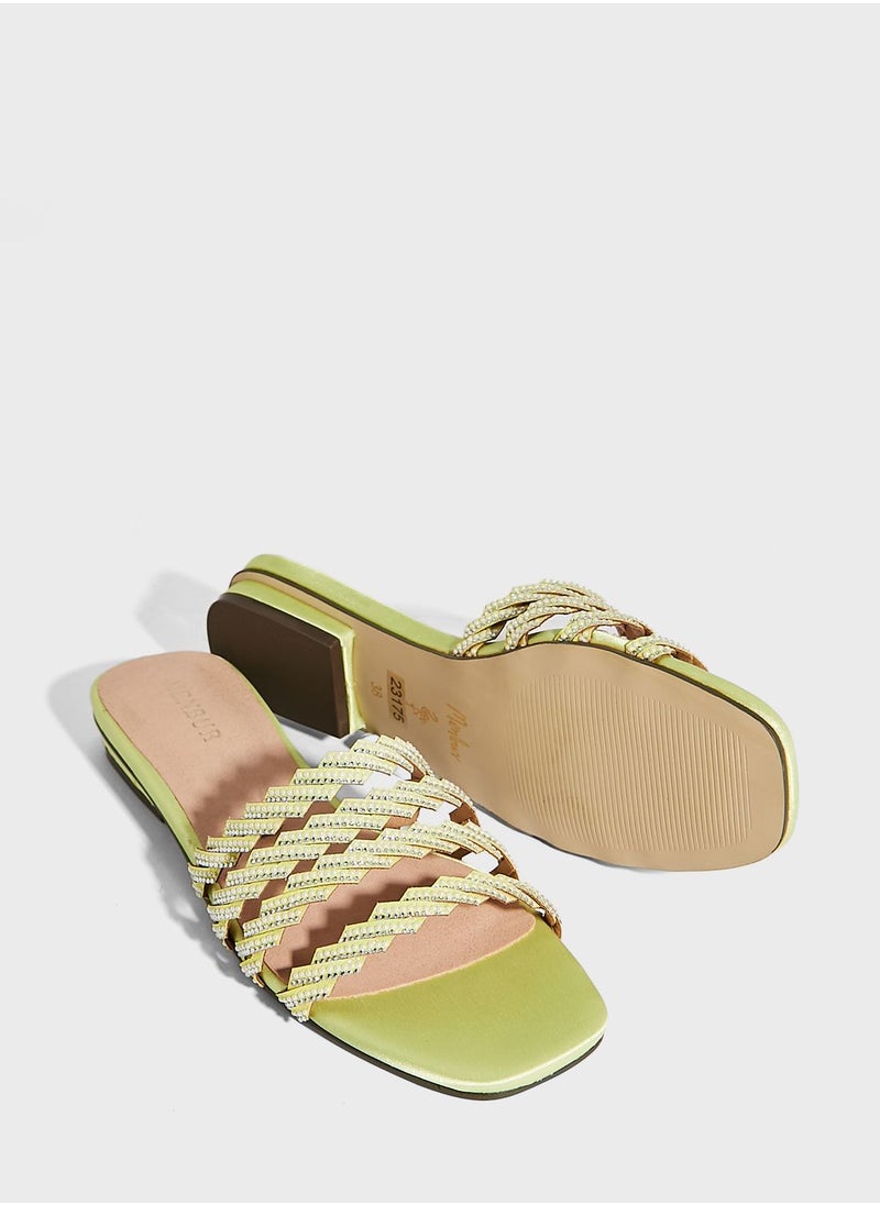 MENBUR Multi Straps Low Heel Flat Sandals  - Image 3