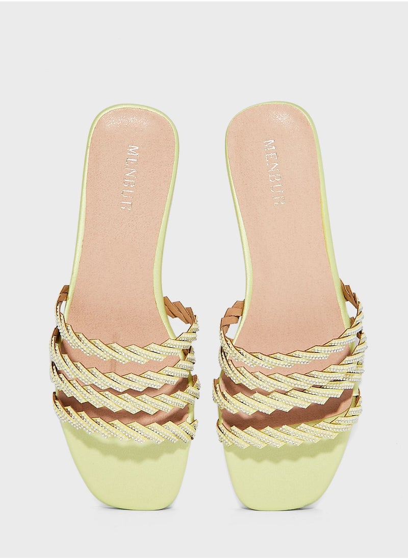 MENBUR Multi Straps Low Heel Flat Sandals  - Image 4