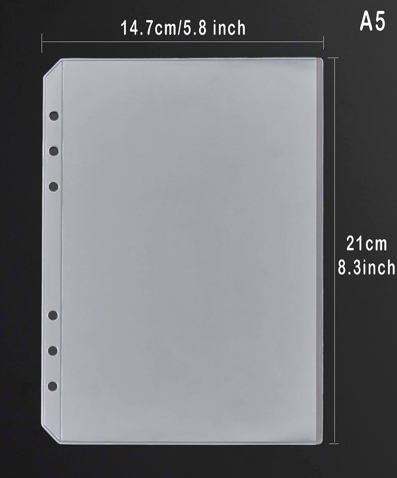 UMSICHT 15pcs A5 Binder Pockets with No Zippers, Zipless Budget Envelopes for Cash System, A5 Binder Pouch for 6 Ring Binder, Money Folder Organizer for Cash. - Image 5