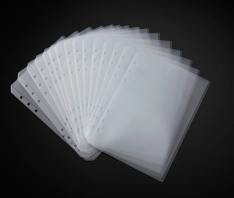 UMSICHT 15pcs A5 Binder Pockets with No Zippers, Zipless Budget Envelopes for Cash System, A5 Binder Pouch for 6 Ring Binder, Money Folder Organizer for Cash. - Image 2
