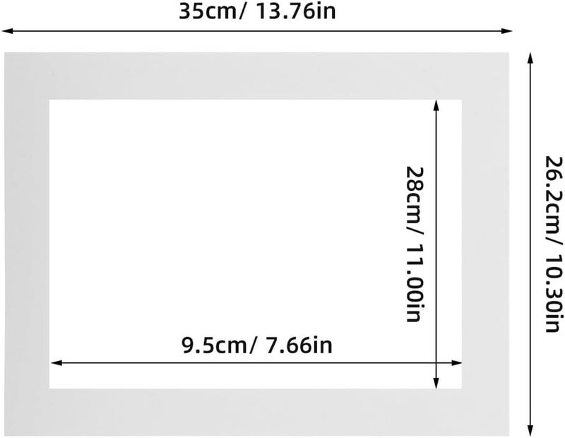 Artwork Picture Frames A4 White Textured Cardboard Frame with Film, 3pcs Set for School and Kindergarten Art Display - Image 2