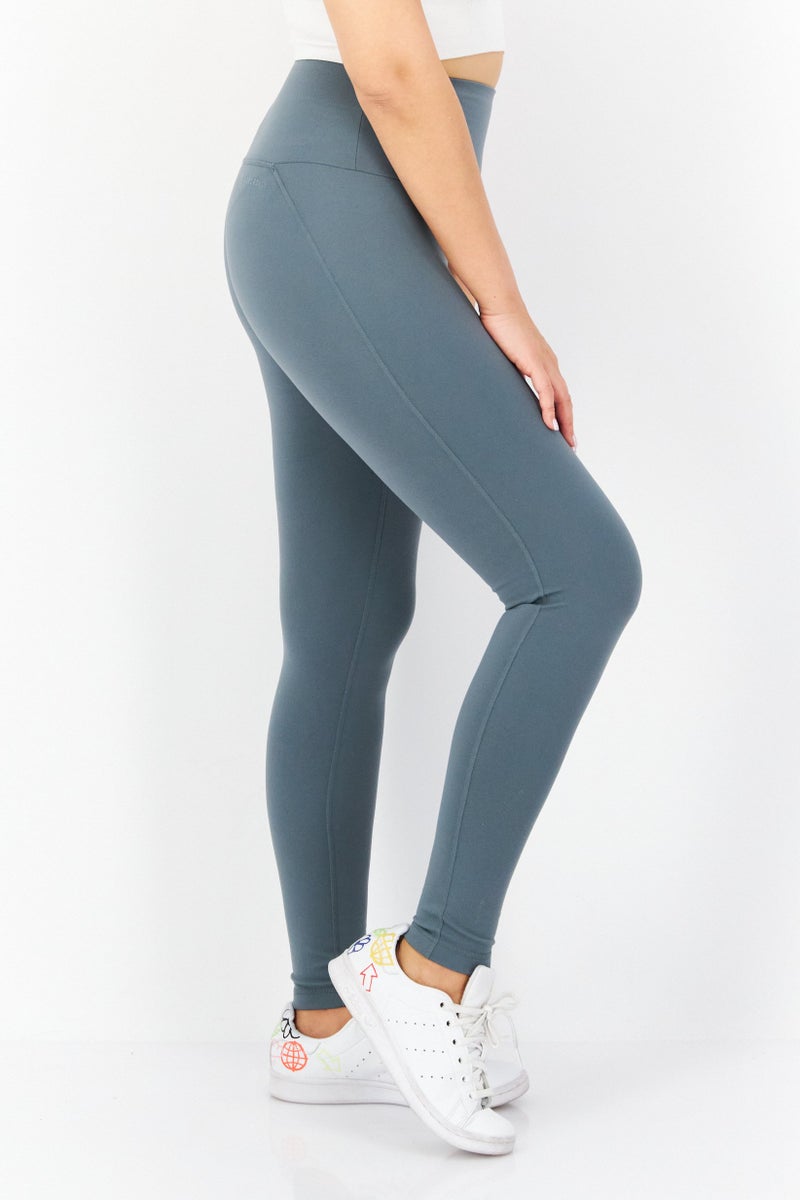 Adidas Women Tight Fit Training Leggings, Pale Green - Image 2